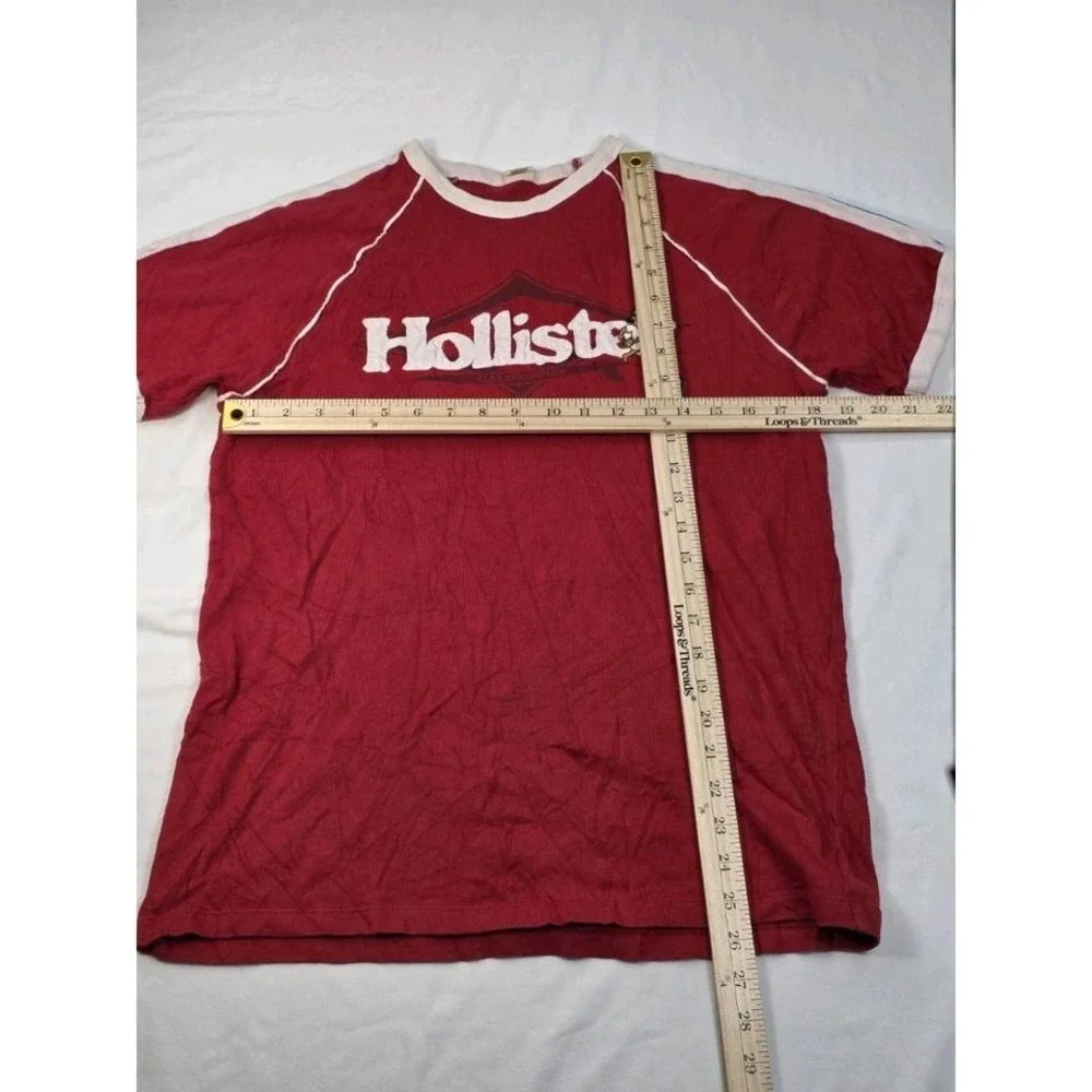 Vintage Hollister Shirt‎ Men Large Red Good Time Sportswear Soccer